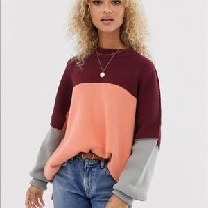 Free People Easy Street Colorblock Sweater